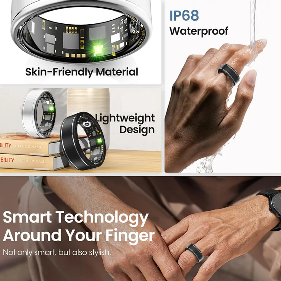 Fitness Tracker Ring for Men & Women